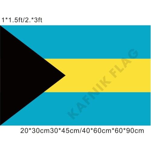 KAFNIK,free shipping 20*30cm/30*45cm/40*60cm/60*90cm small flags Bahamas Flag for Countries World Event Decorative Flags