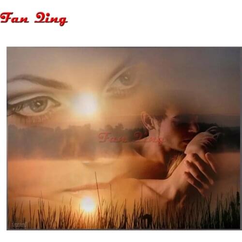Fantasy women Diy Diamond Painting Cross Stitch full Diamond Embroidery "Love lights up like a match" picture for room Decor