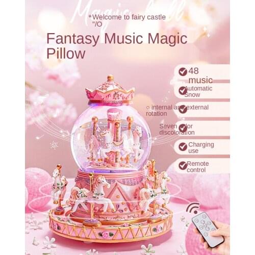 Carousel Crystal Ball Music Box Gift