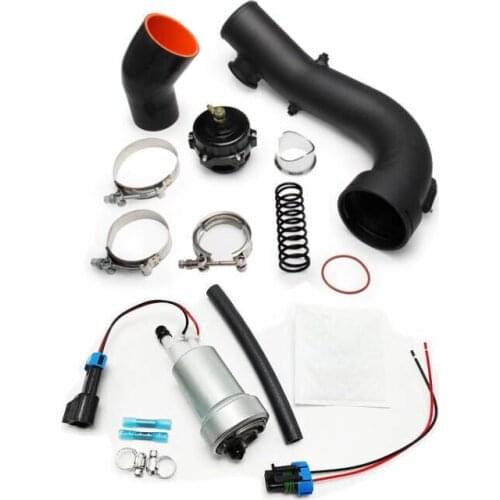 50MM BOV Air Intake Turbo Charge Hard Pipe Kit for BMW N54 with 450LPH Fuel Pump and Install Kit for Walbro E85 Racing