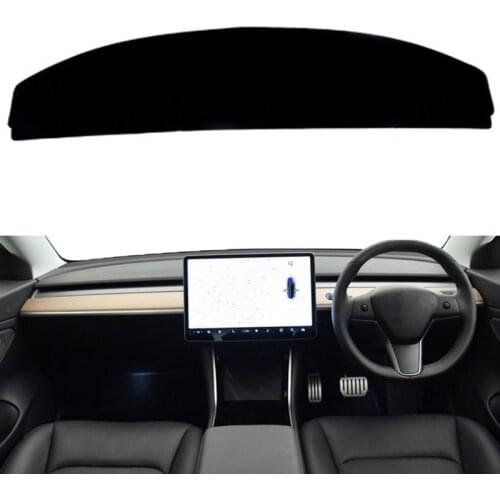 Dashmat Dashboard Cover Mat Pad Interior Dash Board Sunshade Instrument Carpet Accessories For Tesla Model 3 2017 2018 2019 2020