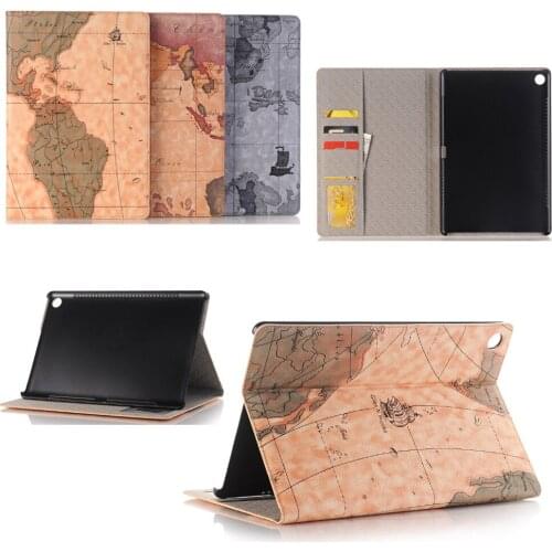 World Map Card Holder Flip Stand Leather Magnet Smart Cover Funda Case For Huawei MediaPad M5 10.8 CMR-W09 CMR-AL09 Pro CMR-W19