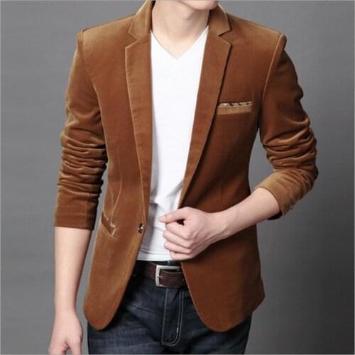 M-4xl 2020 Autumn Top New Fashion Casual Mens Suits Korean Casual Suit Jacket Corduroy Blazers Plus Size Clothing Costumes