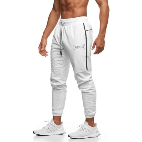 2021 New Mens Fashion Leisure Sports Fitness Overalls Trousers Quick-Drying Sports Jogging Hiking Hiking High Stretch Pants