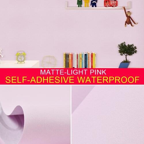 Pure Color Thickened PVC Matt Waterproof Self-Adhesive Self-adhesive Wallpaper Stickers Bedroom Bedroom Cabinet Renova