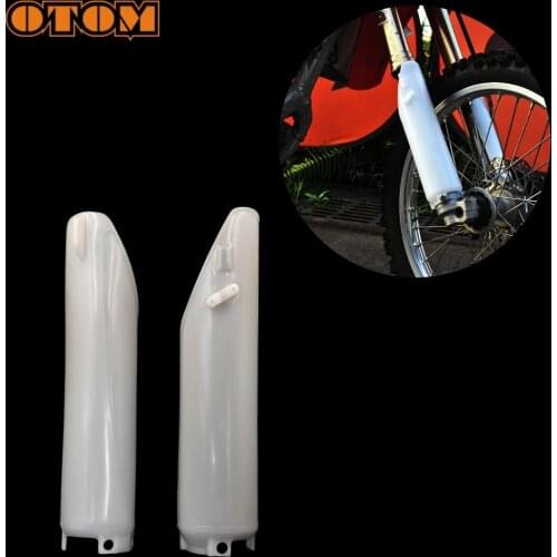 OTOM Motorcycle Fork Cover Plastic White Fender Suspension Protector Guard Wrap For HONDA CRF250R 04-19 CRF450R 02-19 Motocross