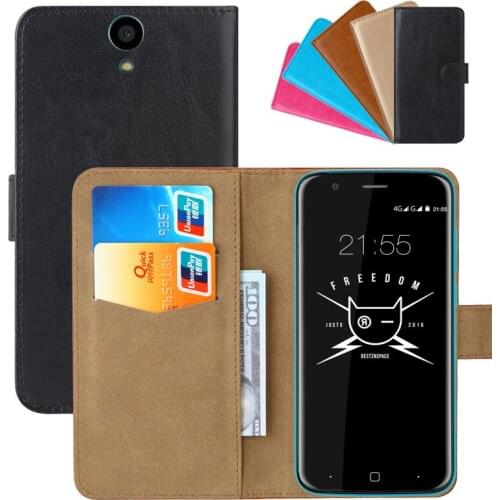 Luxury Wallet Case For Just5 Freedom PU Leather Retro Flip Cover Magnetic Fashion Cases Strap
