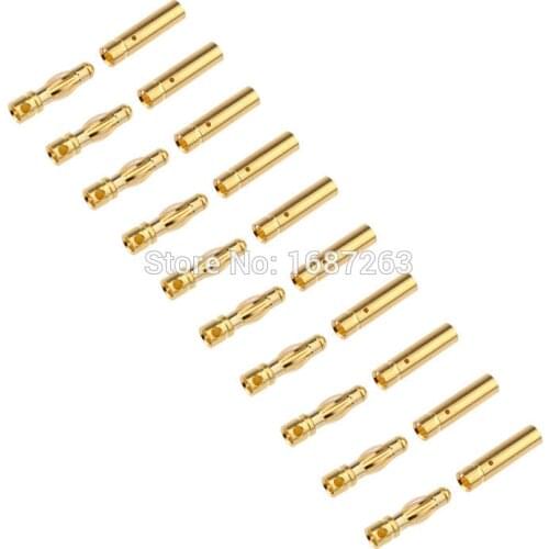 10 Pairs 4.0mm Gold Bullet Connector plug for RC battery Hot sale