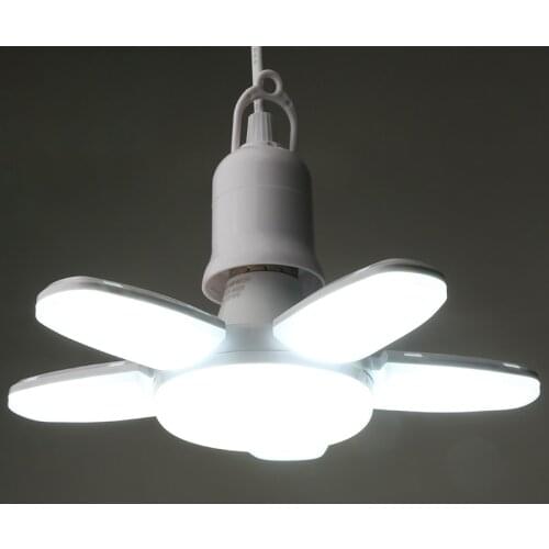 Mini Folding LED Bulb E27 Led Lamp Ceiling Fan Led Light 150-265V Foldable Fan Blade Angle Adjustable Light Bulb
