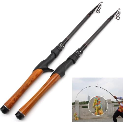 NEW 1.8m-2.7m High quality telescopic fishing rod Carbon Casting Spinning Rod Portable ultra short lure rod Lure Weight 5-28g