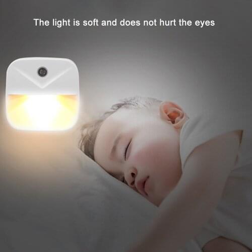 LED Night Light Wall Plug-in Lamp Controlled Infrared Sensor Induction Light For Hallway Bedroom