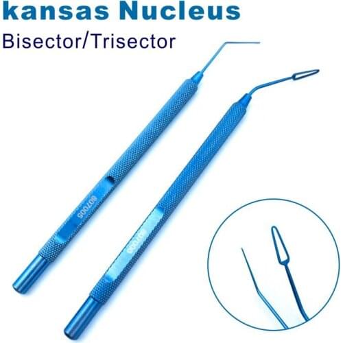 Titanium Kansas Nucleus Bisector/Trisector For manual small incision surgery ophthalmic Pet Surgical Instruments