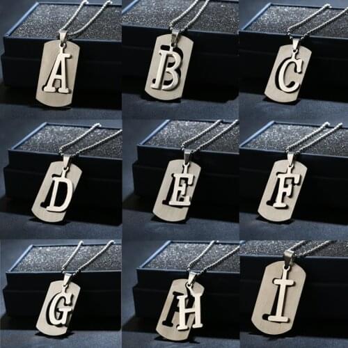 High Quality Stainless Steel 26 Letters Initial Necklace for Women Alphabet Necklaces Pendants Kolye Collier Friendship Gift
