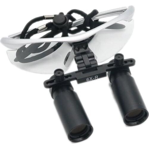 High Quality Plastic Frame 6.0X-R Medical Magnifying Glasses Binocular Magnifier Dental Surgical Loupes 3 Color Option