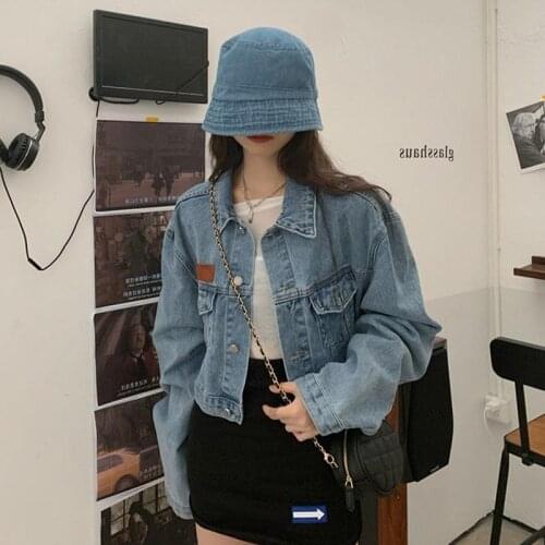 Salt Fried Street Denim Jacket Womens Wear Spring And Autumn 2021 New Loose And Thin Korean Denim Jacket