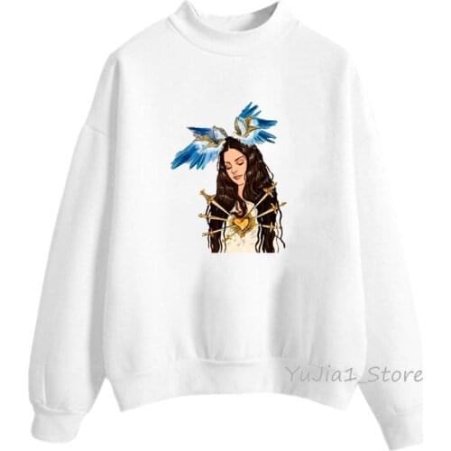 Vintage Hoodies Women Lana Del Rey Sweatshirt Femme Art Aesthetic Winter Clothes Long-Sleeved Velvet Thickening Coat Tracksuit