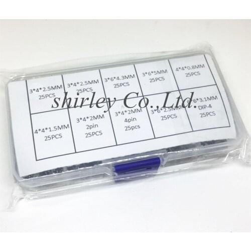 10 models 250pcs Tactile Push Button Switch Micro Switch Car remote control button switches