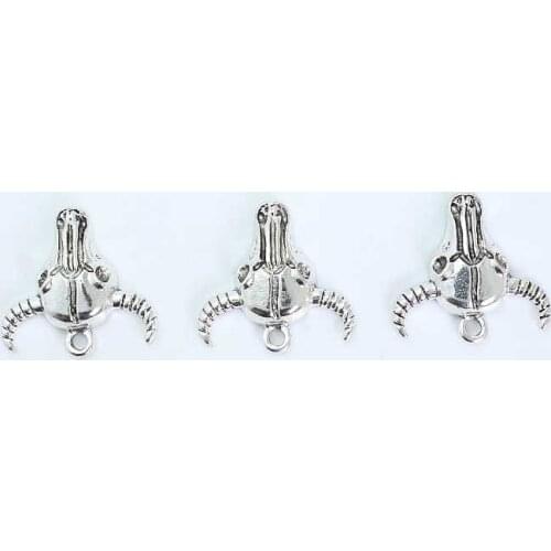 10pcs Charms skull bull head Tibetan Silver Plated Pendants Antique Jewelry Making DIY Accessories