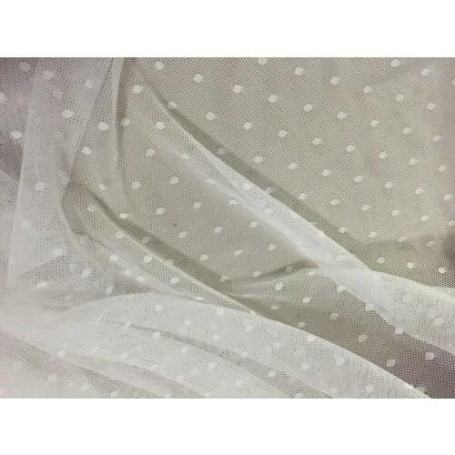 150cm width 2yard/lot cream white off white fine mesh tissue nylon spandex stretch super soft tulle fabric for blouse lingerie