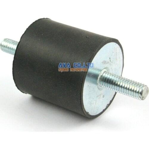 2 Pieces 40*40mm M8*23mm Double End Male Rubber Anti Vibration Mount Bobbin Isolator