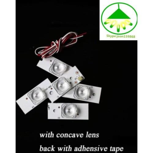20pcs 3V LED Bulbs Diodes with Concave Lens for LED Backlight Strip Repair TV