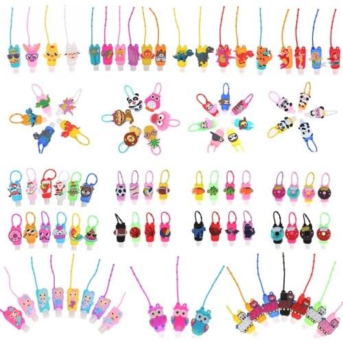 26 Styles 1Pc Silicone Mini Hand Sanitizer Holder Disposable No Clean Detachable Cover Travel Portable Safe Gel Random Send