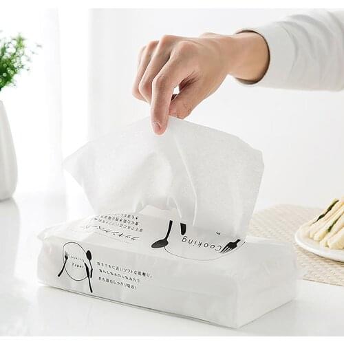 40PCS/Bag Japanese Lazy Rag Kitchen Absorbent Oil-absorbing Paper Towel Household Washable Non-woven Oil Wipe Paper