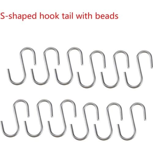 5/10pcs Stainless Steel S Shaped Hooks Kitchen Spoon Pan Pot Utensils Hangers Clasp Over The Door Closet Clothes Rack Tool