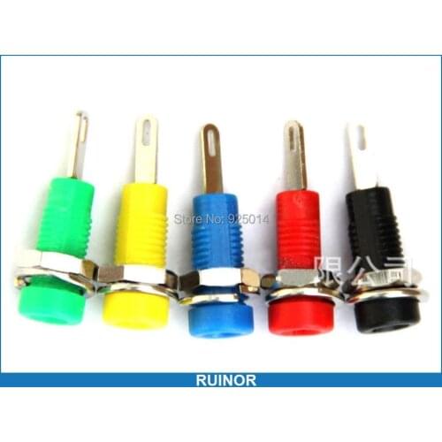 5PCS 5 color 2mm banana socket for Power Cables Test probe 2.0 mm Binding Posts