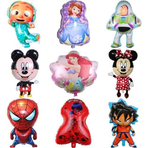 50pcs Disney Various shapes Inflatable Helium Foil Balloons Cartoon Baby Shower Decorations Balloons Kids Toy Birthday Party