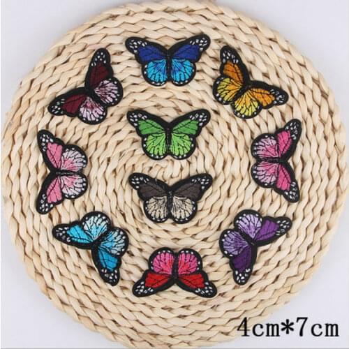 6pcs/lot Iron On Butterfly Embroidered Clothes Patch For Girls