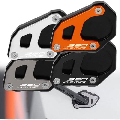 Motorcycle 390Adventure Accessories Aluminum Side Stand Enlarge Kickstand Enlarge Plate Pad FOR 390 ADV Adventure 2019 2020 2021