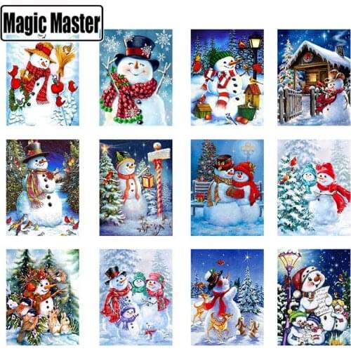 Diamond Painting Snowman Diamond Mosaic Christmas Diamond Embroidery Winter 5D DIY Full Square Cross Stitch Home Decor