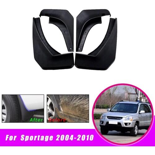 Car Mud Guards For Kia Sportage 2004 2005 2006 2007 2008 2009 2010 Splash Guards Over Fender Kit Car Styling Fender Accessories