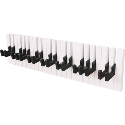 Piano Wooden Coat Racks Piano Keys Wall Mounted Coat Hook Hanger Wall Decoration Hat Storage Rack Shelf органайзер для хранения