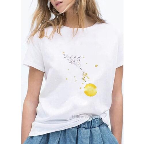 Little Prince Art Print Female T-shirt Streetwear Beautiful Retro Pretty Vestidos Cute Pop Harajuku Hip Hop Hipster T Shirts