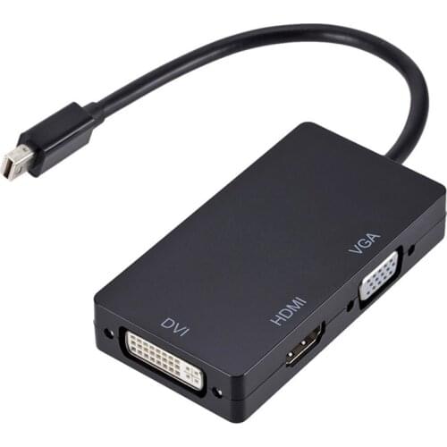 Minidp To HDMI-compatible Lightning Mini DP To VGA Interface DVI Three-in-One Adapter Cable Projector Converter 1080