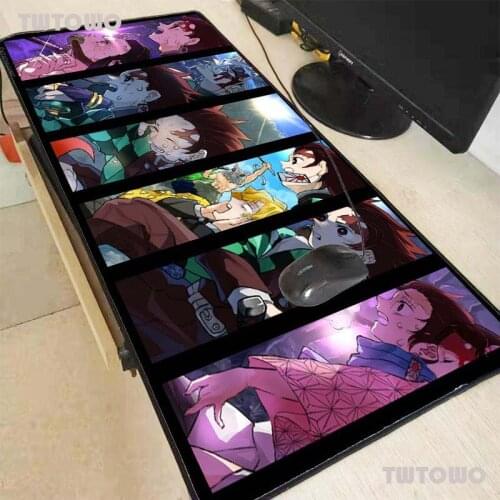 Anime Demon Slayer Kimetsu No Yaiba Gamer Mousepad Mat Large Desk Mat Computer Mat Mause Carpet Gaming Mouse Pad