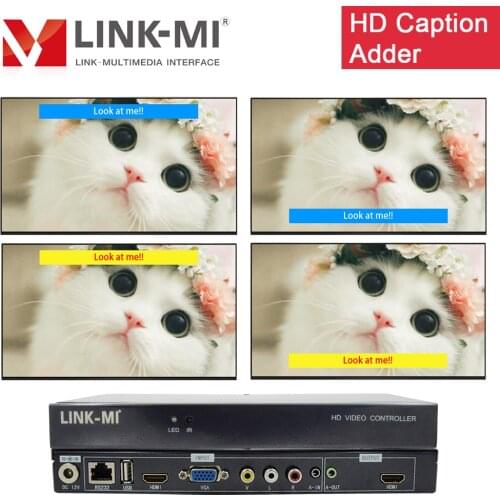 LINK-MI WPS41 4x1 HD Caption Adder HDMI Video Capture Caption/Subtitles/Title Video Image Processor