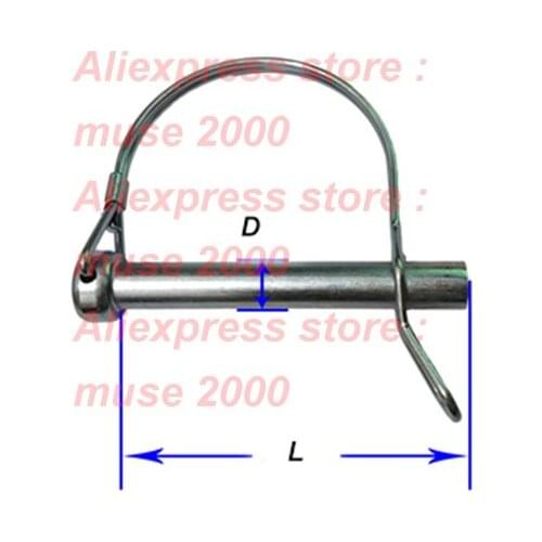 Steel safty pin D shape longer 5 6 6.3 8 9.5 mm x 35-80 mm O ring split pin Dia split pin steel spring pin quick lock DIN11023
