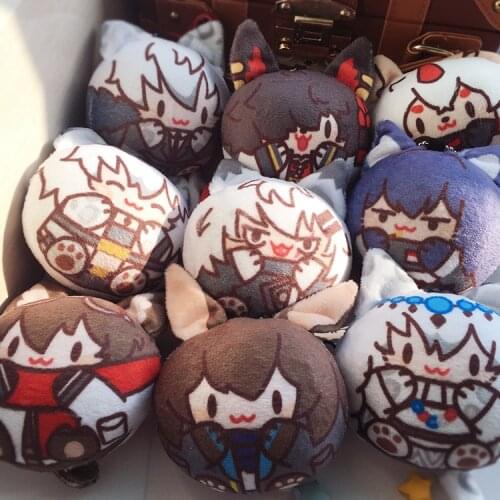 Anime Arknights Pramanix Amiya Hung SilverAsh Cosplay Cartoon Mini Plush Dolls Dango Keychain Toy Cute Bag Pendant Xmas Gifts An