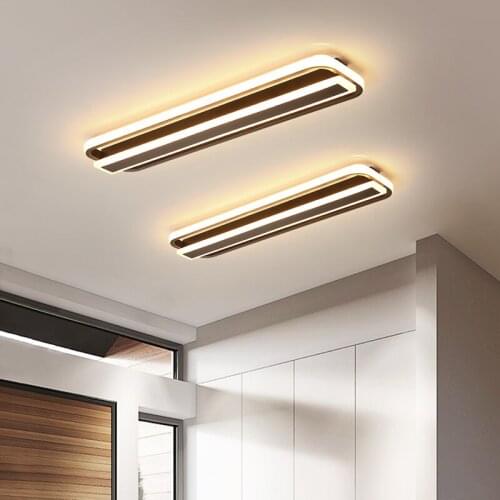 New Rectangle Modern LED Chandelier lustre led Minimalism Black/Gold Bedroom Aisle balcony corridor Ceiling Chandelier lighting