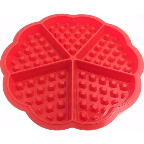 Bakeware Silicone Waffle Baking Molds Mini Heart Waffle Mold