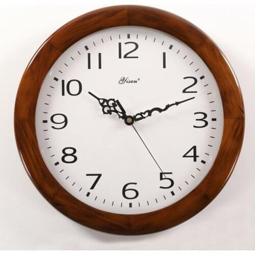 Luxury Large Wall Clock Solid Wood Modern Design Living Room Bedroom Home Decor Quartz Clocks Wall Watch Digital Wall Clock