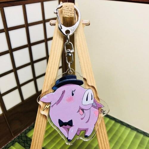 The Seven Deadly Sins Anime keychain Meliodas Elizabeth Liones Hawk Diane Merlin Acrylic strap/charms/Key ring D322