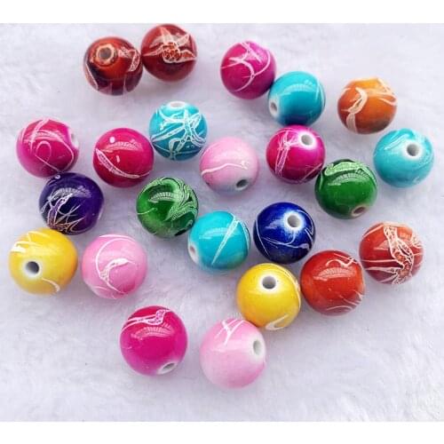 Styles Fashion women beaded Necklaces clothing accessories DIY Handmade 12mm 20pcs -Z97A