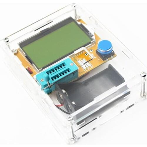 Mega328 Transistor Tester Diode Triode Capacitance ESR Meter MOS/PNP/NPN L/C/R+ Transistor Tester Box well working free shipping