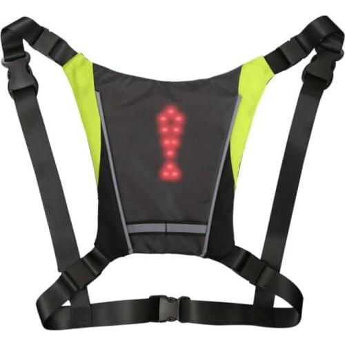 New Bicycle Vest LED Turn Signal Safety Riding Vests Outdoor Sports Mountain Bike Warning Light Running Belts Light Charging