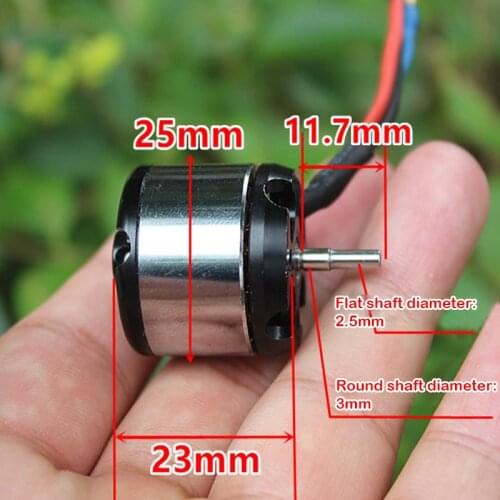 2500KV Micro 1912 BLDC Motor Outer Rotor Model Airplane Mini 25mm BLDC for Helicopter RC Drone Fixed-wing Plane Model UAV