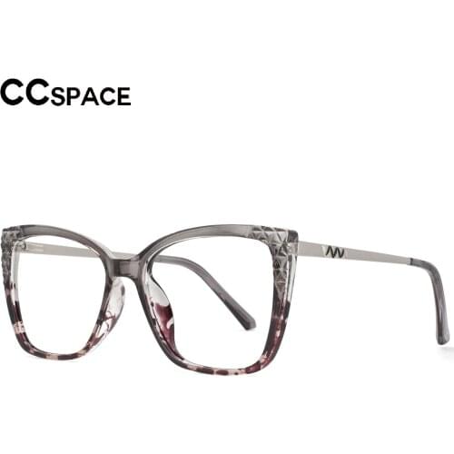 53715 Cat Eye Square Ladies Eyewear Anti Blue Light Lenses TR90 Frame Metal Legs Womens Computer Glasses